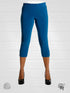 Capri Length soft women's Legging. Three button trim at the leg opening emcees the look - P001